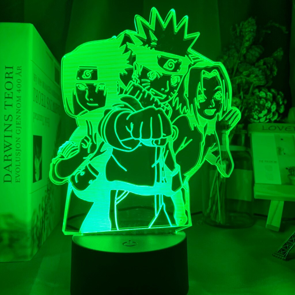 famvacor Lampe de chevet enfant Naruto Lumière decorative de nuit Tactile  Cadeau pour enfants Éclairage anime (Naruto). : : Luminaires et  Éclairage