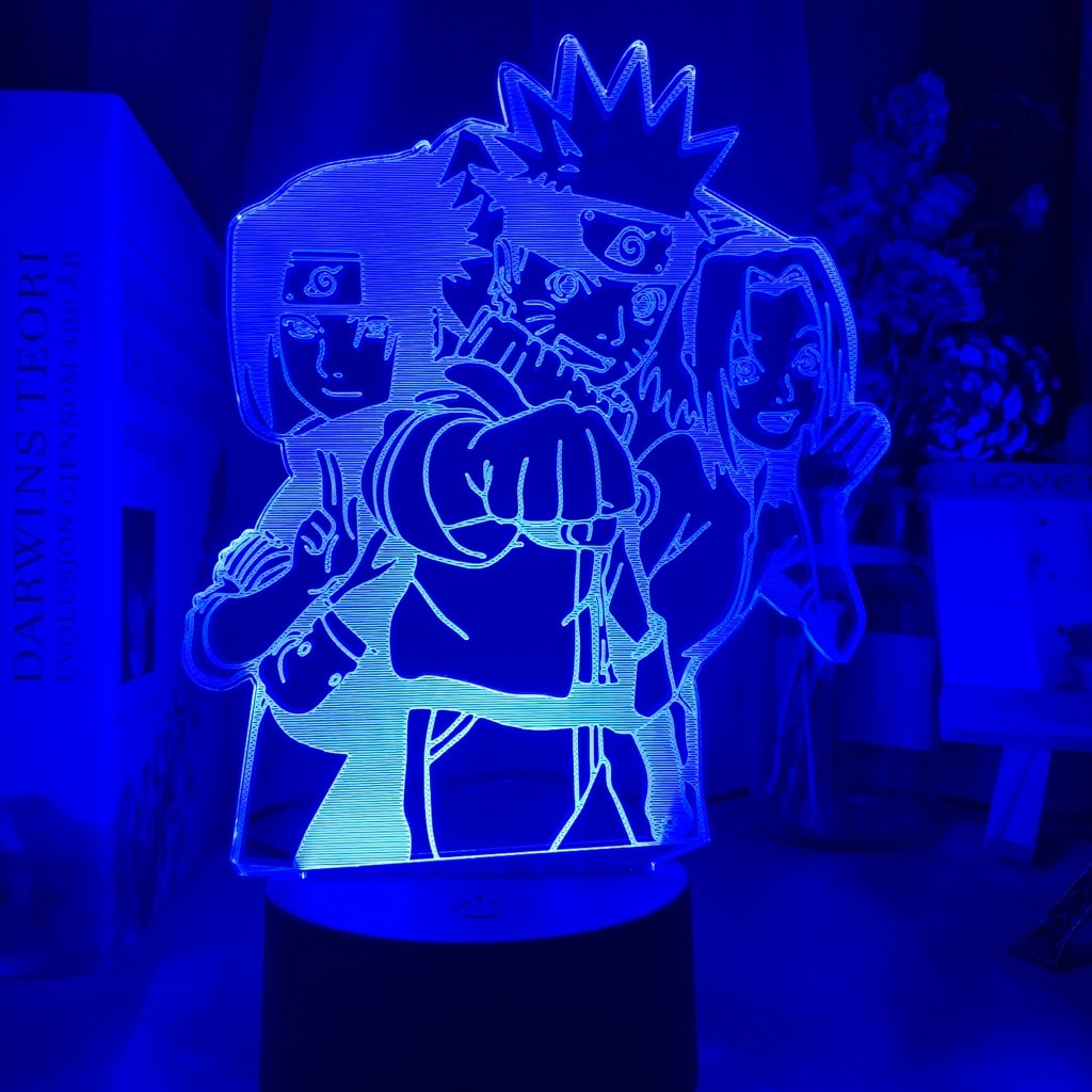 Lampe 3D de Naruto, Sasuke & Sakura - JAPANIME-SHOP
