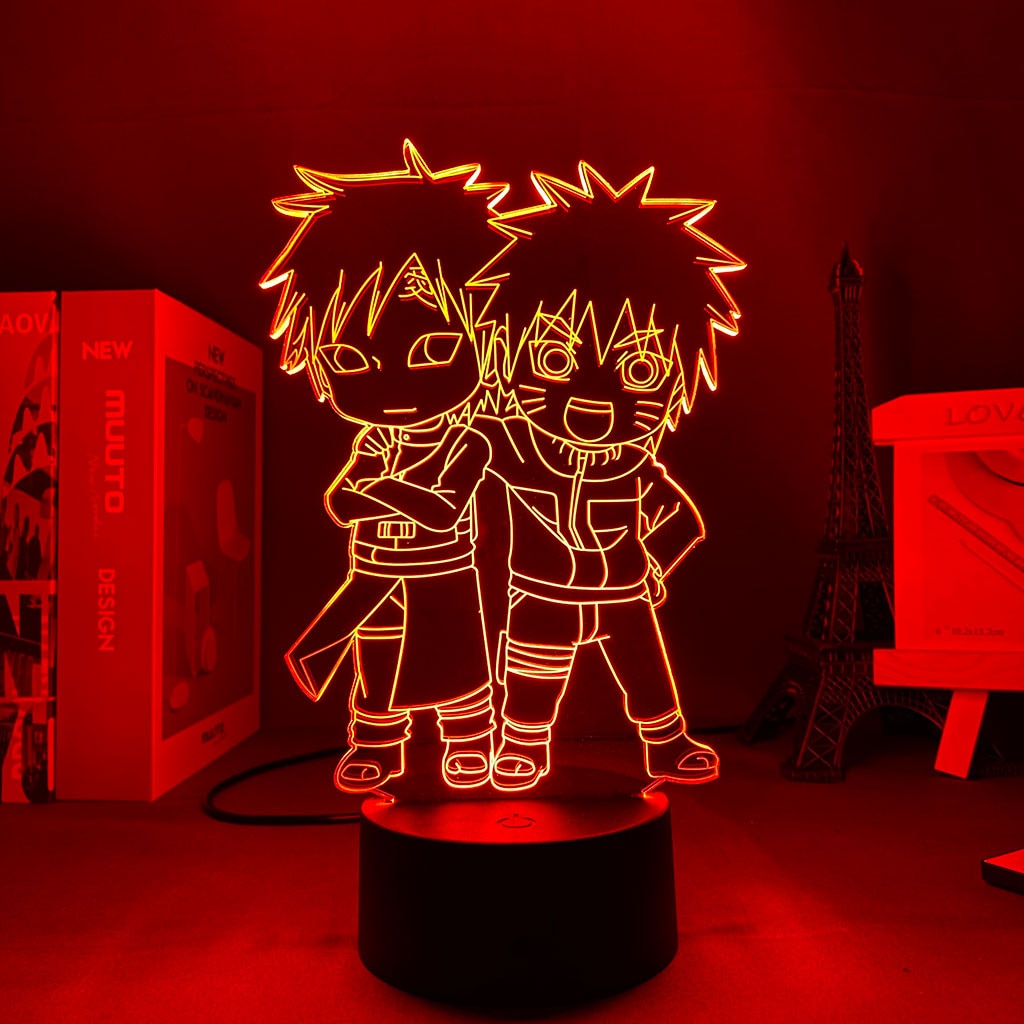 Lampe 3D de Naruto & Gaara - JAPANIME-SHOP